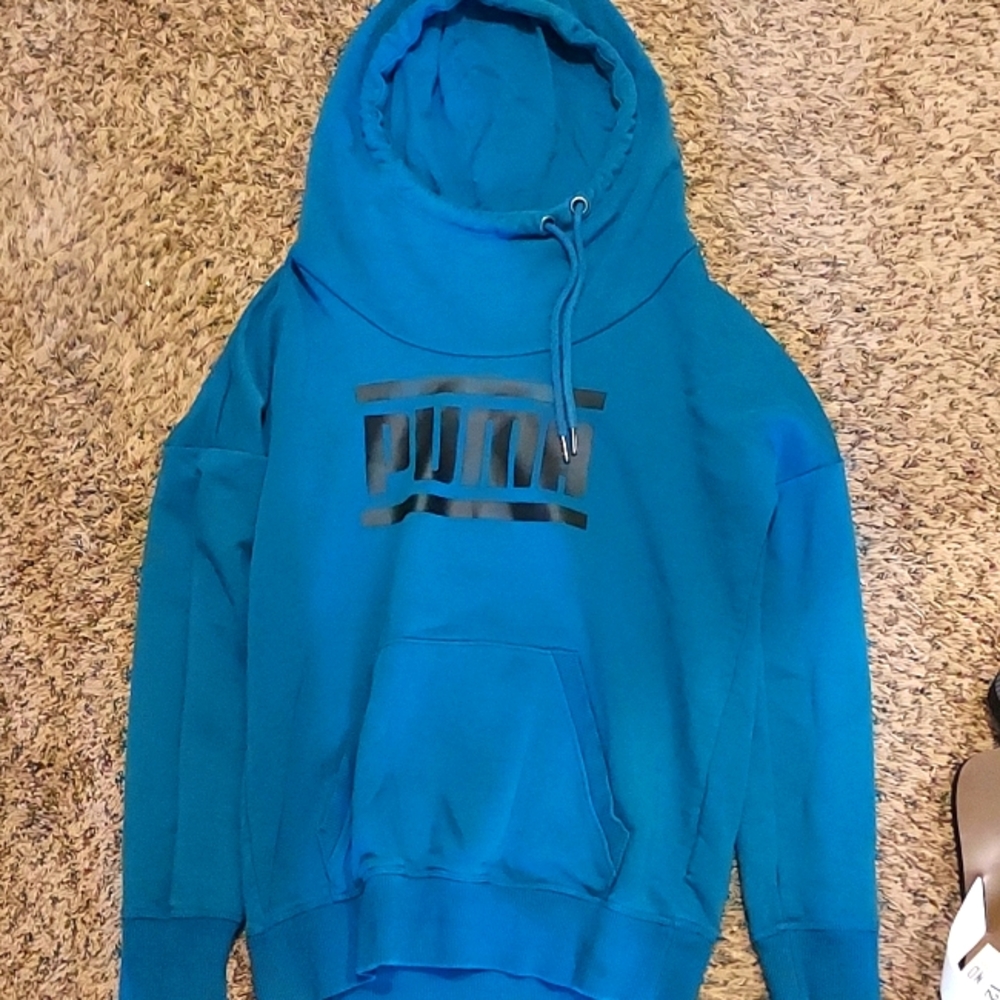 Blue-ish green Puma hoodie